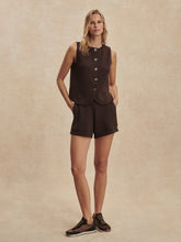 Load image into Gallery viewer, VARLEY JOSIE BUTTON-THROUGH TANK - COFFEE BEAN