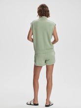 Load image into Gallery viewer, VARLEY LORETTA HALF-ZIP SLEEVELESS SWEAT - SNOW SAGE