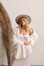 Load image into Gallery viewer, BAREFOOT DREAMS COZYCHIC COTTON TONAL PLAID BLANKET WRAP - PEARL
