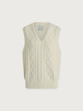 Load image into Gallery viewer, VARLEY KAY CABLE KNIT VEST - SNOW WHITE
