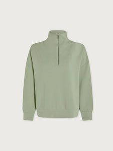 VARLEY HAWLEY HALF-ZIP SWEAT - SNOW SAGE