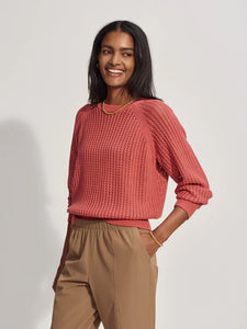 VARLEY CLAY KNIT SWEAT - MINERAL RED