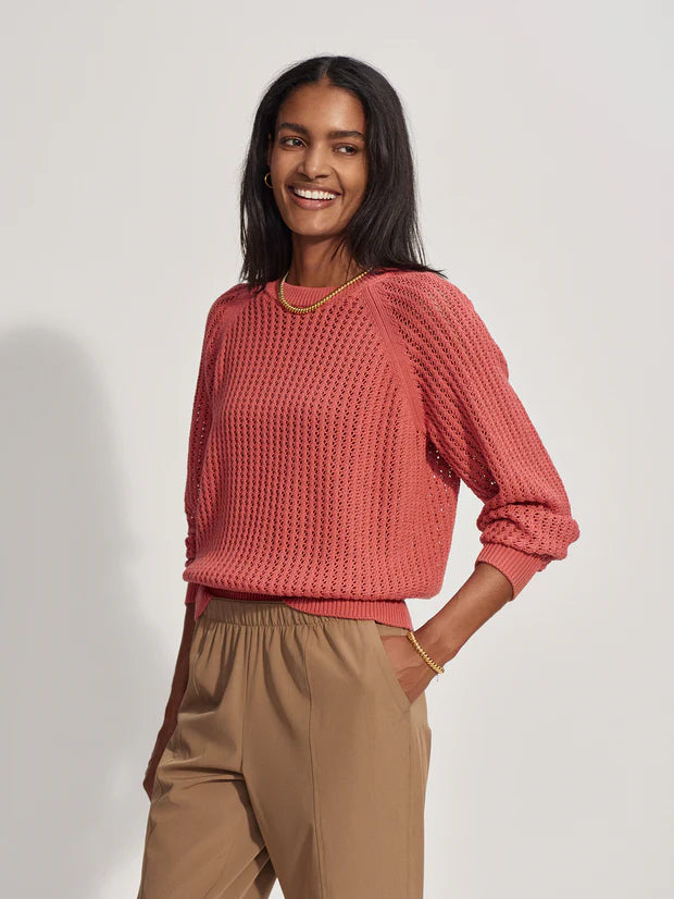 VARLEY CLAY KNIT SWEAT - MINERAL RED