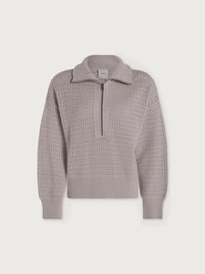 VARLEY DARLA HALF-ZIP KNIT - LILAC MARBLE