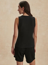 Load image into Gallery viewer, VARLEY LATIA BUTTON-THROUGH TANK - BLACK

