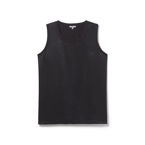 PJ HARLOW ALEXA SATIN CREW-NECK TANK - BLACK