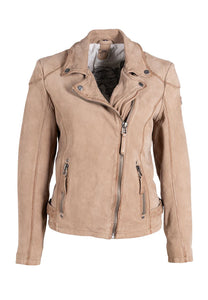 MAURITIUS KARYN RF LEATHER JACKET - SAND