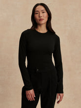 Load image into Gallery viewer, VARLEY EDNA LONG SLEEVE FITTED TEE - BLACK
