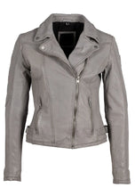 Load image into Gallery viewer, MAURITIUS ALEEZA RF LEATHER JACKET - LIGHT GREY
