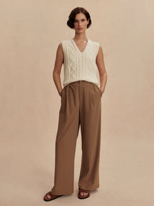 VARLEY KAYSON WIDE LEG PANT 29.5" - TAUPE STONE