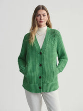 Load image into Gallery viewer, VARLEY CARLA CHUNKY RIB CARDIGAN - JADESHEEN
