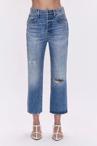 PISTOLA CASSIE CROP HIGH RISE STRAIGHT CROP JEAN - HONOR DISTRESSED