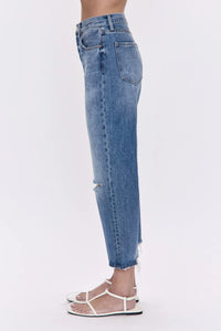 PISTOLA CASSIE CROP HIGH RISE STRAIGHT CROP JEAN - HONOR DISTRESSED