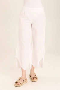 XCVI ASTRI ASYMMETRIC WIDE LEG PANT - WHITE