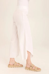 XCVI ASTRI ASYMMETRIC WIDE LEG PANT - WHITE