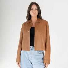 Load image into Gallery viewer, MAURITIUS LEFEI CF LEATHER JACKET - CAMEL
