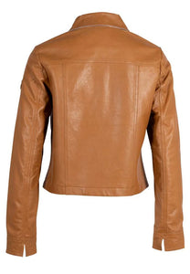 MAURITIUS LEFEI CF LEATHER JACKET - CAMEL