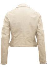 Load image into Gallery viewer, MAURITIUS BITA RF LEATHER JACKET - OFF WHITE
