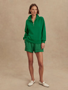 VARLEY HAWLEY HALF-ZIP SWEAT - VERDANT GREEN