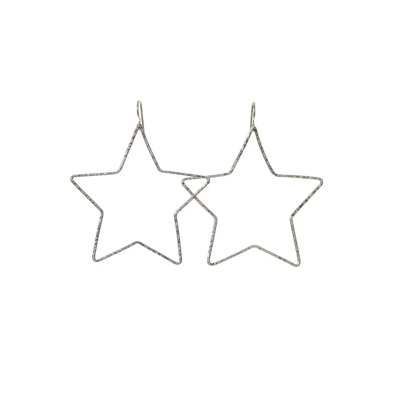 KENDA KIST STAR HOOPS - STERLING SILVER