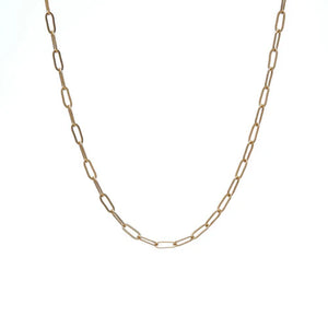 KENDA KIST PAPER CLIP CHAIN TOGGLE NECKLACE - GOLD FILLED