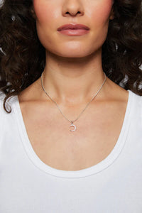MIRANDA FRYE CRESCENT NECKLACE CHARM - SILVER