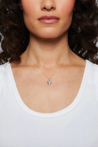 MIRANDA FRYE HEART NECKLACE CHARM - SILVER
