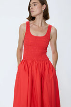 Load image into Gallery viewer, PISTOLA ALESSIA SMOCKED DROP WAIST DRESS - MARASCHINO
