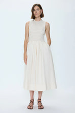 Load image into Gallery viewer, PISTOLA GLADYS SMOCKED BODICE DRESS - OYSTER SHELL
