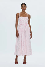 Load image into Gallery viewer, PISTOLA BIANCA SHIRRED BODICE DRESS - RUBY STRIPE
