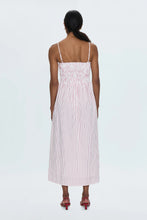 Load image into Gallery viewer, PISTOLA BIANCA SHIRRED BODICE DRESS - RUBY STRIPE
