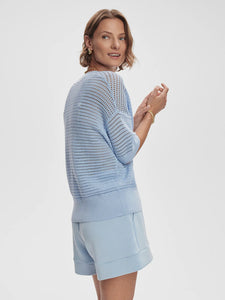 VARLEY CALLIE KNIT TOP - CASHMERE BLUE