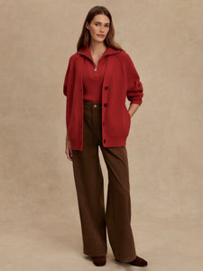 VARLEY SITGES BUTTON-THROUGH KNIT - LAVA FALLS