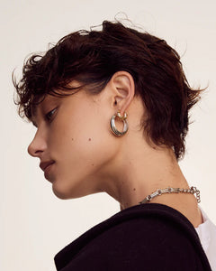 LUV AJ CLEO HOOPS - SILVER