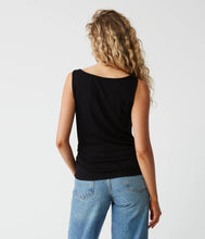 Load image into Gallery viewer, MICHAEL STARS COCO RUCHED TANK - BLACK
