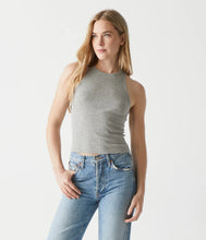 Load image into Gallery viewer, MICHAEL STARS PINA RIBBED HALTER TANK - HEATHER GREY
