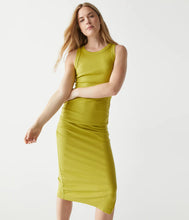 Load image into Gallery viewer, MICHAEL STARS WREN RIBBED MIDI DRESS - SNOW PEA
