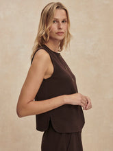 Load image into Gallery viewer, VARLEY JOSIE BUTTON-THROUGH TANK - COFFEE BEAN

