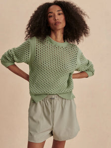VARLEY HAINS KNIT CREW - SNOW SAGE