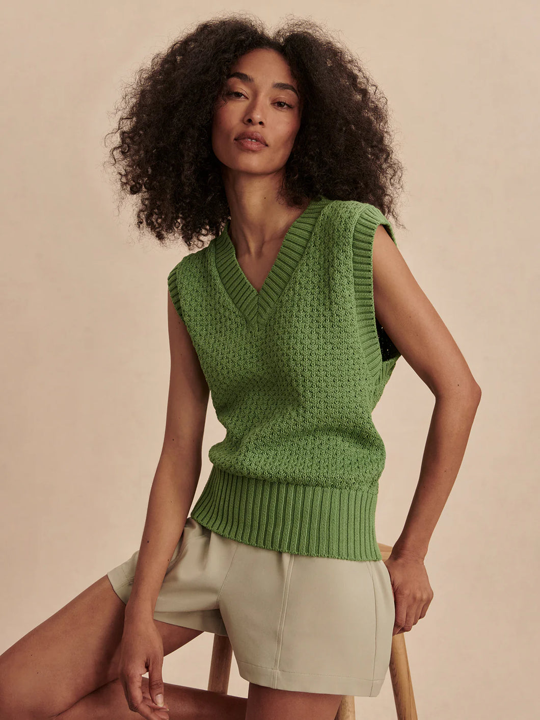VARLEY ANTONELLA KNIT VEST - ENGLISH IVY