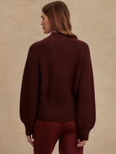 Load image into Gallery viewer, VARLEY MARTINA HIGH-NECK RIB KNIT - DECADENT CHOCOLATE
