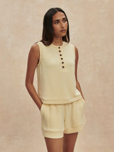 Load image into Gallery viewer, VARLEY MARLA BUTTON PLACKET TANK - ANISE FLOWER
