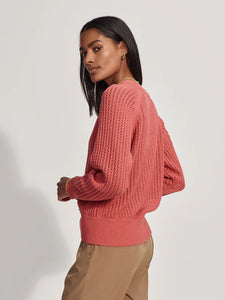 VARLEY CLAY KNIT SWEAT - MINERAL RED