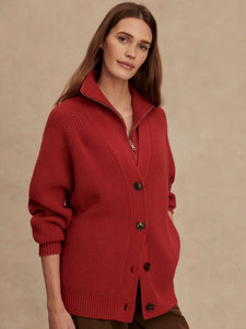 VARLEY SITGES BUTTON-THROUGH KNIT - LAVA FALLS