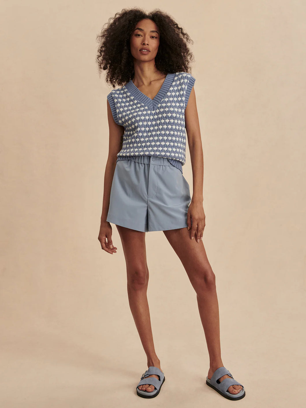 VARLEY ANTONELLA KNIT VEST - INFINITY BLUE