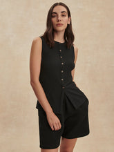 Load image into Gallery viewer, VARLEY LATIA BUTTON-THROUGH TANK - BLACK
