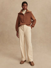 Load image into Gallery viewer, VARLEY MAURA HALF-ZIP RIB KNIT - CARAMEL PECAN
