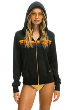 Load image into Gallery viewer, AVIATOR NATION 5 STRIPE HOODIE - CHARCOAL
