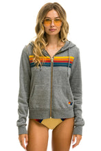 Load image into Gallery viewer, AVIATOR NATION 5 STRIPE HOODIE - HEATHER GREY
