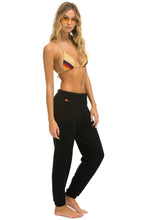 Load image into Gallery viewer, AVIATOR NATION 5 STRIPE SWEATPANTS - BLACK // GREY 2
